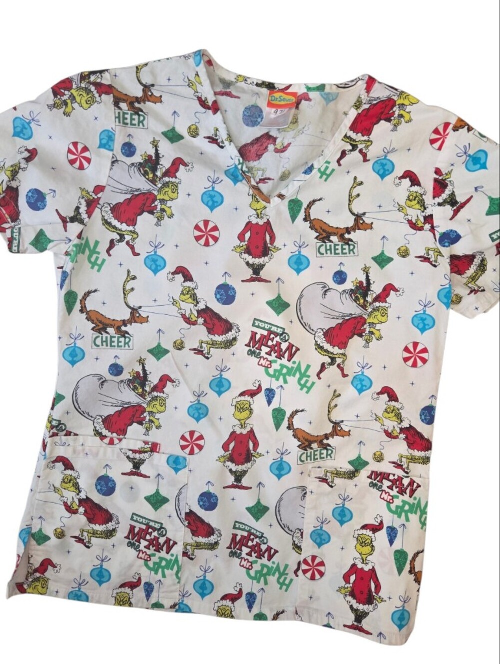 The Grinch Xmas  Scrub Top